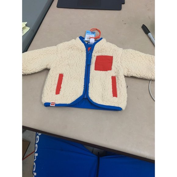 Baby Contrast Pocket Sherpa Jacket LEGO Collection Cream Newborn - Picture 6 of 7